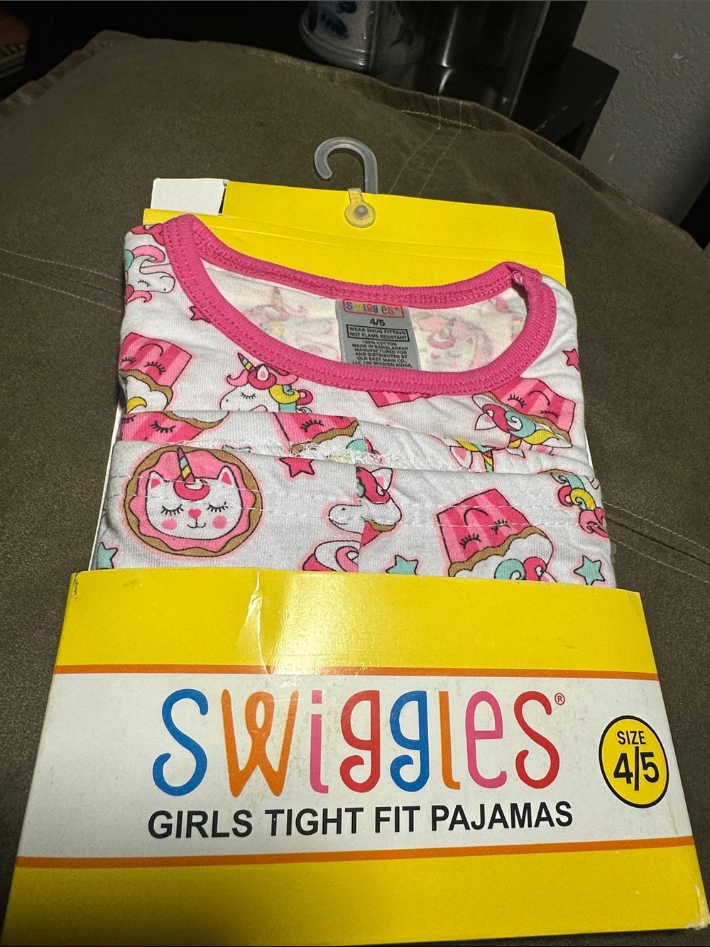 Swiggles Pink Unicorn & Donut Print Tight Fit Pajama Set